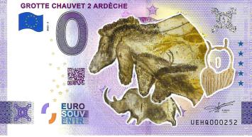 0 Euro biljet Frankrijk 2022 - Grotte Chauvet 2 Ardèche KLEUR