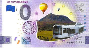 0 Euro biljet Frankrijk 2022 - Le Puy de Dôme KLEUR