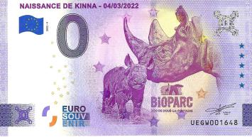 0 Euro biljet Frankrijk 2022 - Naissance de Kinna Bioparc