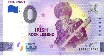 0 Euro biljet Ierland 2022 - Phil Lynott