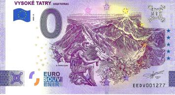 0 Euro biljet Slowakije 2023 - Vysoke Tatry