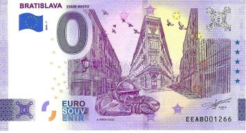 0 Euro biljet Slowakije 2023 - Bratislava Stare Mesto