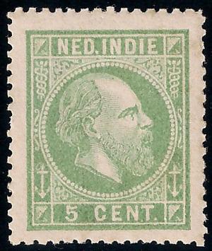 Nederlands Indië NVPH nr. 8 Koning Willem III 1870-1888 postfris