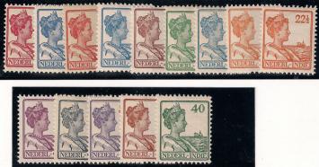 Nederlands Indië NVPH nr. 115/128 Koningin Wilhelmina 1913-1932 postfris