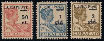 Curaçao NVPH nr. LP1/3 Hulpuitgifte 1929 postfris