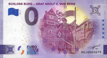 0 Euro biljet Duitsland 2022 - Schloss Burg - Graf Adolf II von Berg