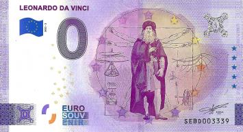 0 Euro biljet Italië 2022 - Leonardo da Vinci