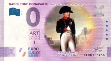 0 Euro biljet Italië 2021 - Napoleon Bonaparte KLEUR