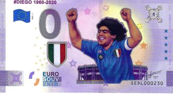 0 Euro biljet Italië 2021 - Diego KLEUR