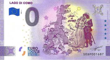 0 Euro biljet Italië 2021 - Lago di Como