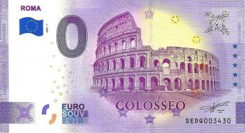 0 Euro biljet Italië 2021 - Roma Colosseo ANNIVERSARY