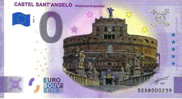 0 Euro biljet Italië 2021 - Castel Sant'Angelo KLEUR