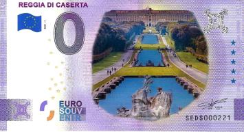 0 Euro biljet Italië 2021 - Reggia di Caserta KLEUR