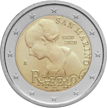 San Marino 2 euro 2020 Raffaello BU