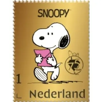 Nederland Gouden postzegel Snoopy 2025