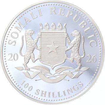 Somalië Olifant 2026 1 ounce silver