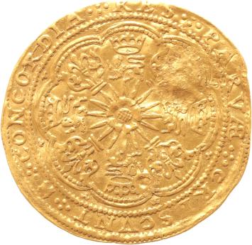 Kampen Rozenobel op Overijsselse muntvoet, variant met C over C z.j. (ca.1600)