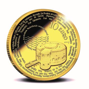 Stelling van Amsterdam 10 euro goud 2017 herdenkingsmunt proof