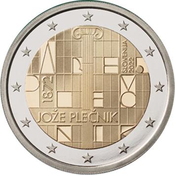 Slovenië 2 euro 2022 Plecnik UNC