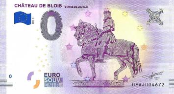 0 Euro biljet Frankrijk 2018 - Château de Blois - Statue de Louis XII