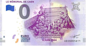 0 Euro biljet Frankrijk 2019 - Le Mémorial de Caen IV