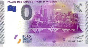 0 Euro biljet Frankrijk 2015 - Palais des Papes et Pont d'Avignon