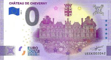 0 Euro biljet Frankrijk 2022 - Chateau de Cheverny