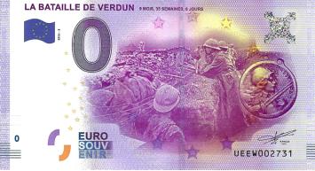0 Euro biljet Frankrijk 2016 - La Bataille de Verdun II