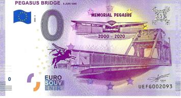 0 Euro biljet Frankrijk 2020 - Pegasus Bridge