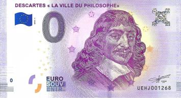0 Euro biljet Frankrijk 2018 - Descartes - La Ville du Philosophe