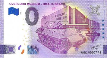 0 Euro biljet Frankrijk 2022 - Overlord Museum - Omaha Beach