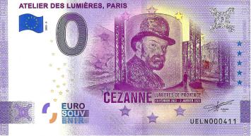 0 Euro biljet Frankrijk 2022 - Atelier des Lumières - Paris Cezanne
