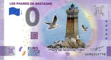 0 Euro biljet Frankrijk 2021 - Les Phares de Bretagne KLEUR