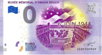 0 Euro biljet Frankrijk 2020 - Musée Mémorial d'Omaha Beach III