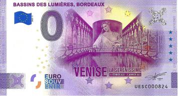 0 Euro biljet Frankrijk 2022 - Bassins des Lumières - Bordeaux Venise