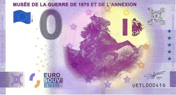 0 Euro biljet Frankrijk 2021 - Musee de la Guerre de 1870