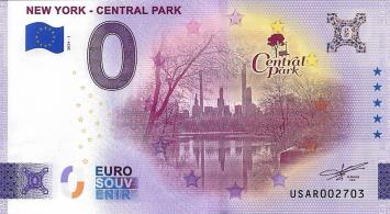 0 Euro biljet USA 2024 - Central Park