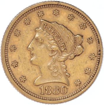USA 2 1/2 Dollars 1880