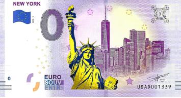 0 Euro biljet USA 2019 - New York KLEUR