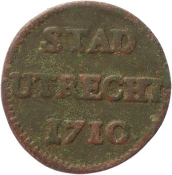 Utrecht-stad Duit 1710