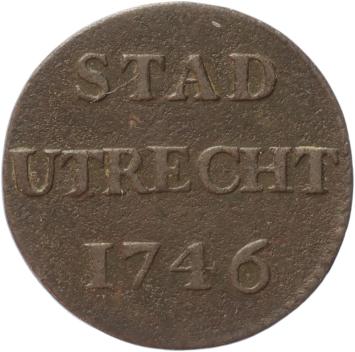 Utrecht-stad Duit 1746