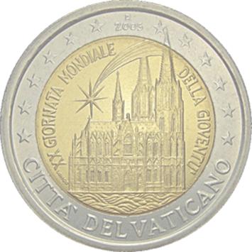 Vaticaan 2 euro 2005 Jongerendag Keulen BU