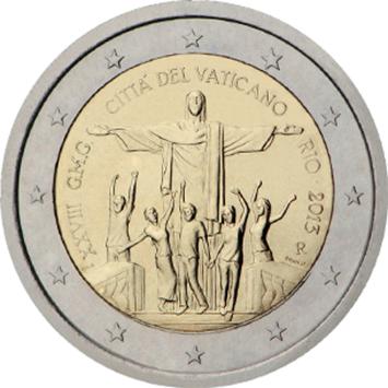 Vaticaan 2 euro 2013 Jongerendag Rio BU