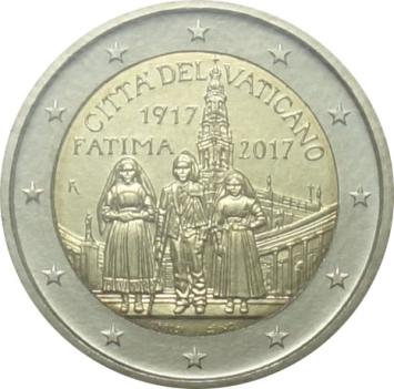 Vaticaan 2 euro 2017 Fatima BU