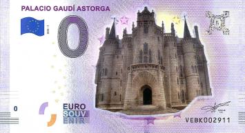 0 Euro biljet Spanje 2018 - Palacio Gaudí Astorga KLEUR