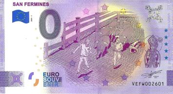 0 Euro biljet Spanje 2021 - San Fermines