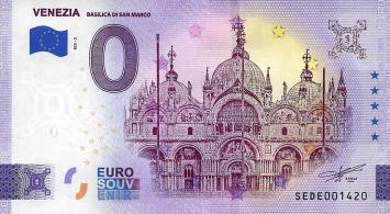 0 Euro biljet Italië 2023 - Venezia Basilica di San Marco - misdruk jaartal