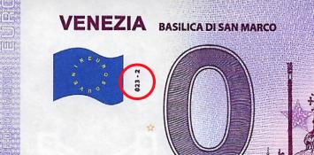 0 Euro biljet Italië 2023 - Venezia Basilica di San Marco - misdruk jaartal