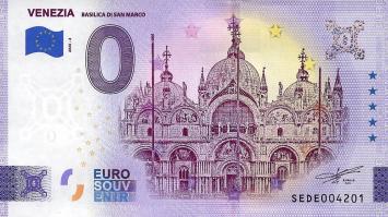 0 Euro biljet Italië 2023 - Venezia Basilica di San Marco