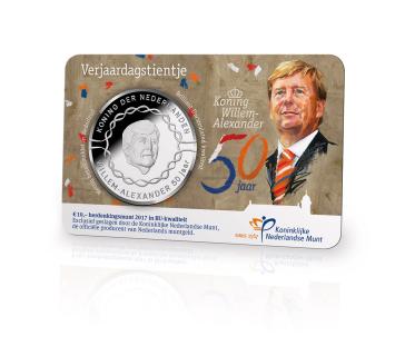Abonnement - Nederland herdenkingsmunt 10 euro coincard BU